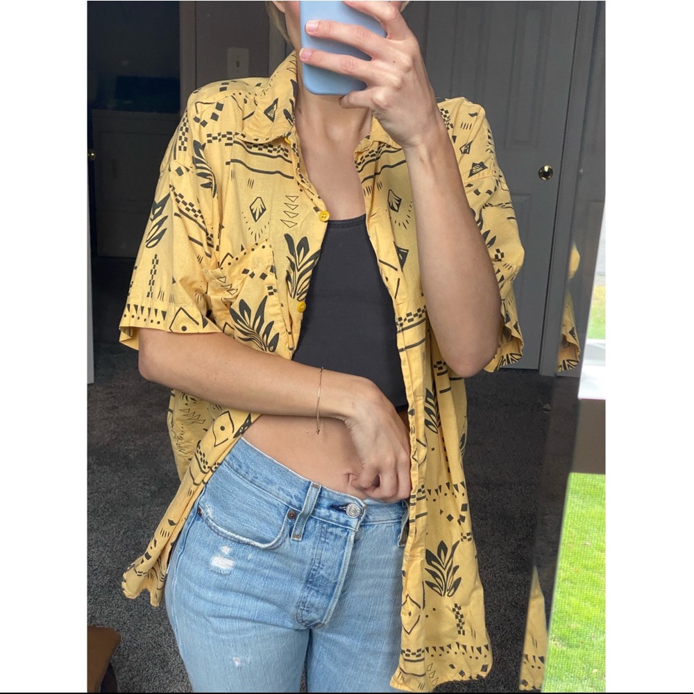 Vintage 80s style button up cotton shirt